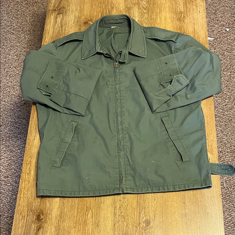 Vintage Weather Resistant Men's Green Jacket